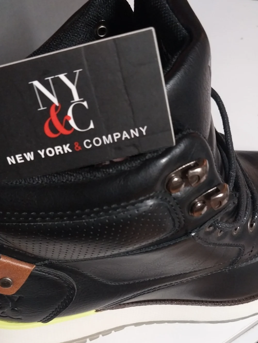 Men's Black High-Top Casual Boot